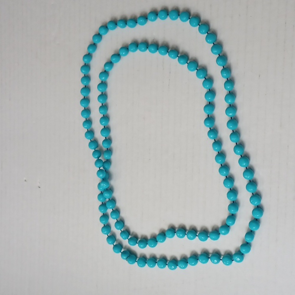 $4 Add-on Blue Plastic Beads Necklace